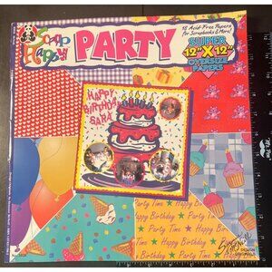 1998 Scrap Happy Party theme Acid-Free Paper Pack For Scrapbooking & Crafts 5026